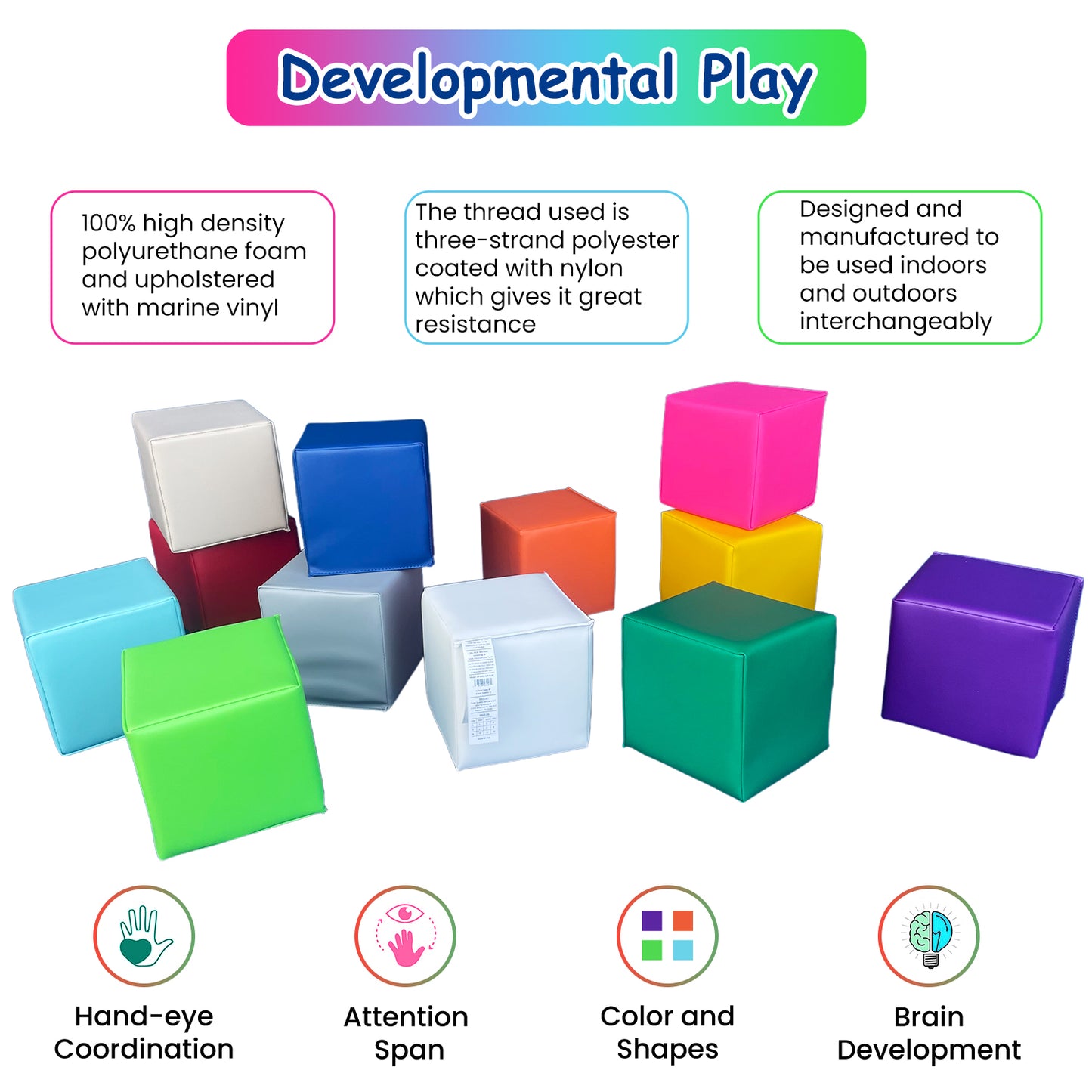 Soft Play -6 -Cubes 8"