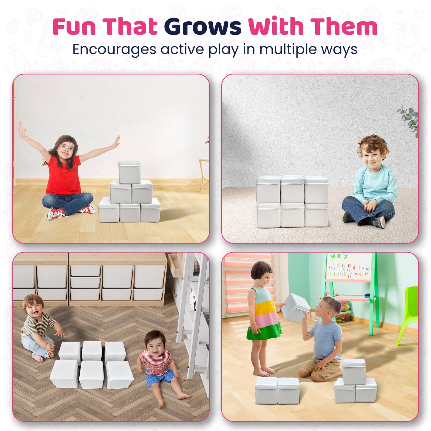 Soft Play -6 -Cubes 8"