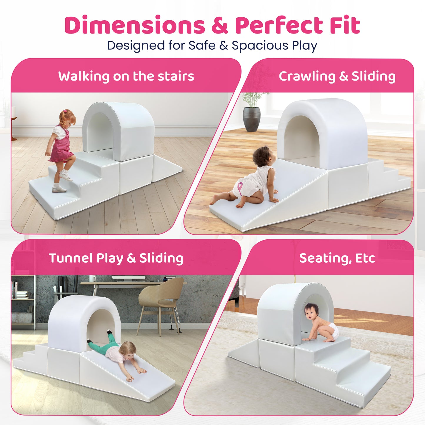 Soft Play -Stair - Upper Bridge - Slider Climber Set