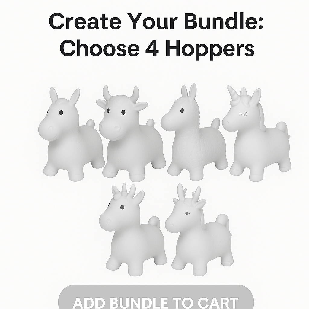 Bundle of 4 - Bouncy Hopper Toys of Your Choice