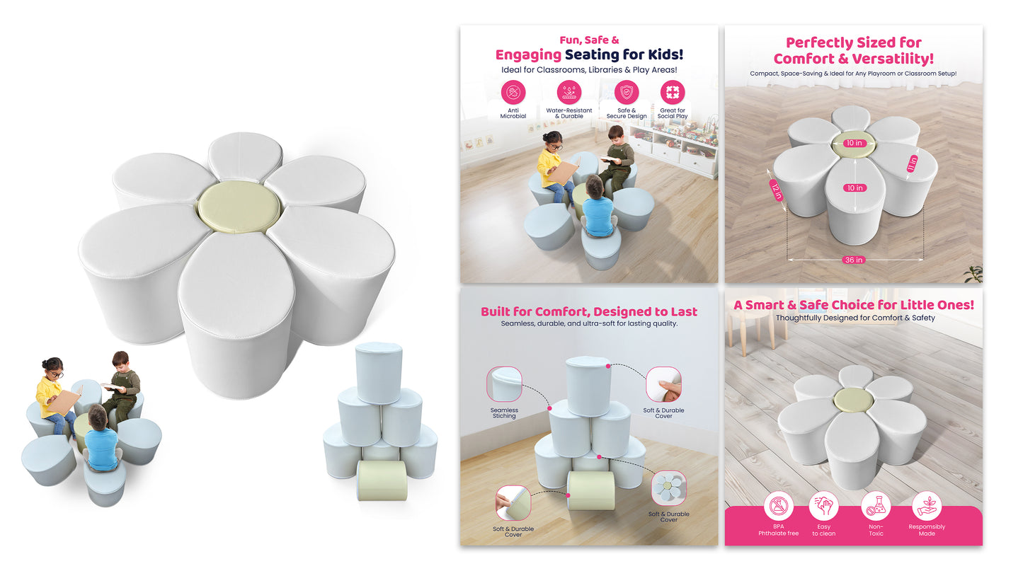 Soft Play  7 -Sections Flower Seat