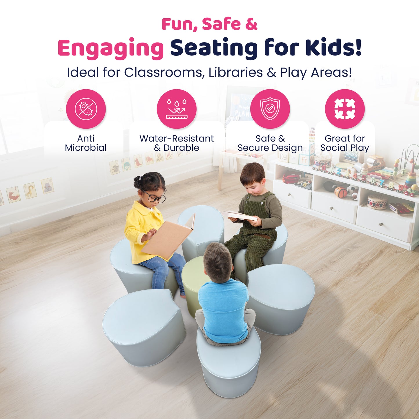 Soft Play  7 -Sections Flower Seat