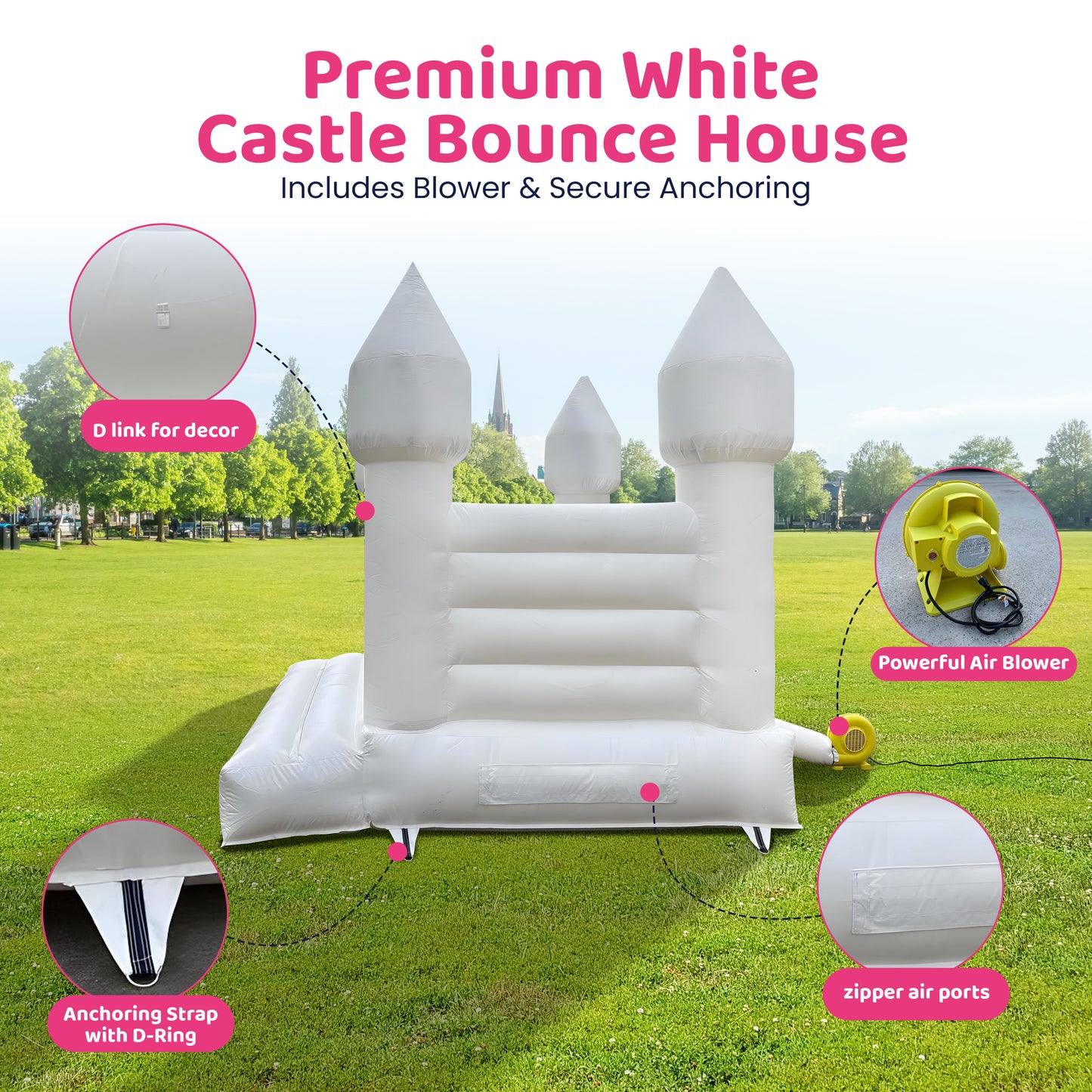 PVC Commercial Long Lasting Bounce House with Blower