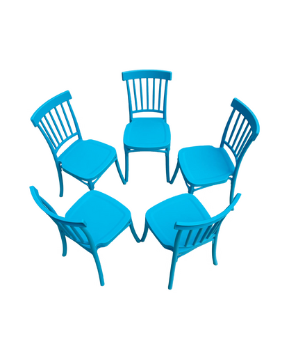 5 - Small Plastic Chairs 12" x 12" x 23"