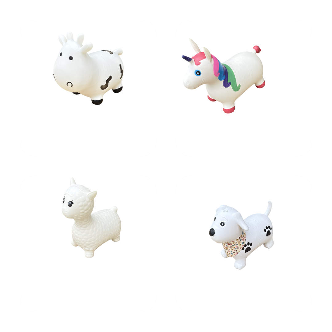 Soft Play - Pack of Four Bouncy Hopper Toys
