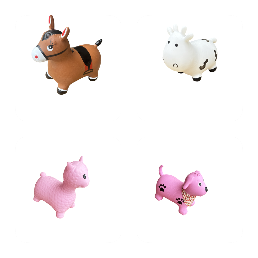 Soft Play - Pack of Four Bouncy Hopper Toys