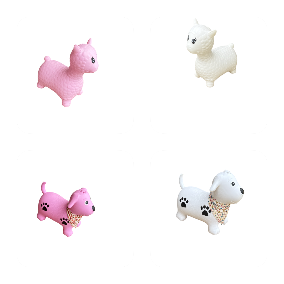 Soft Play - Pack of Four Bouncy Hopper Toys