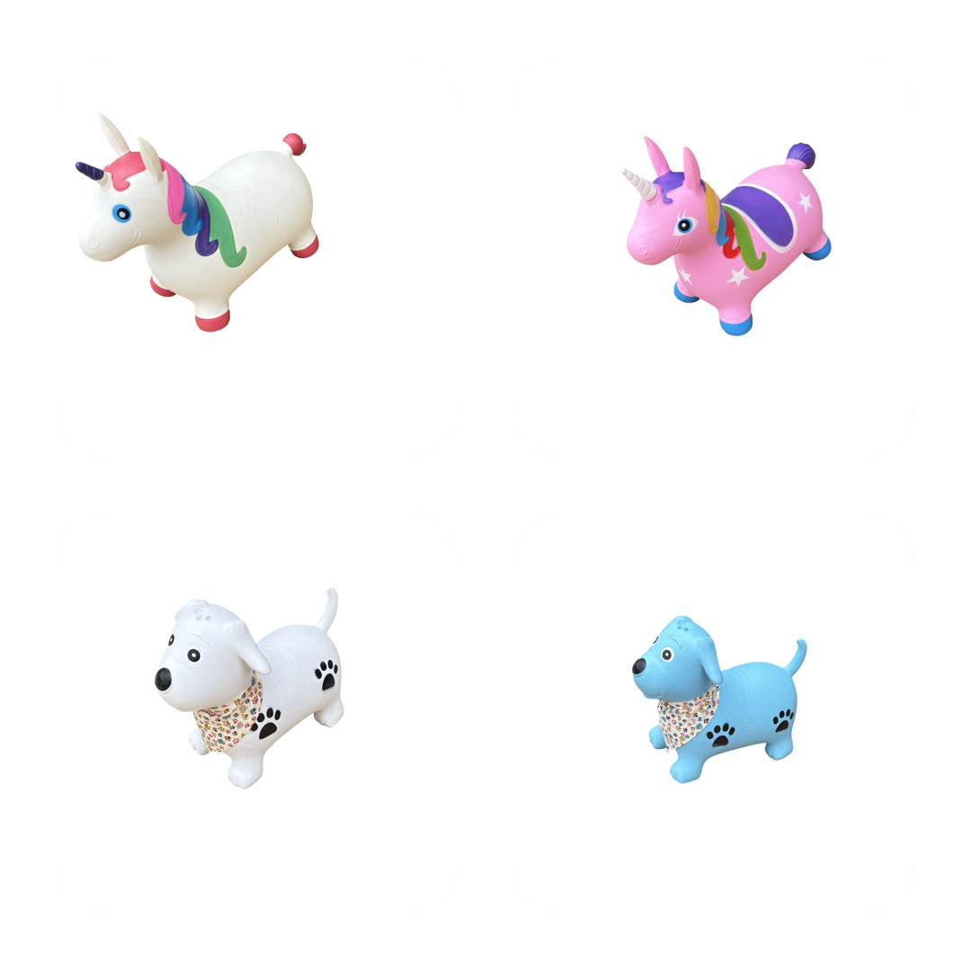 Soft Play - Pack of Four Bouncy Hopper Toys