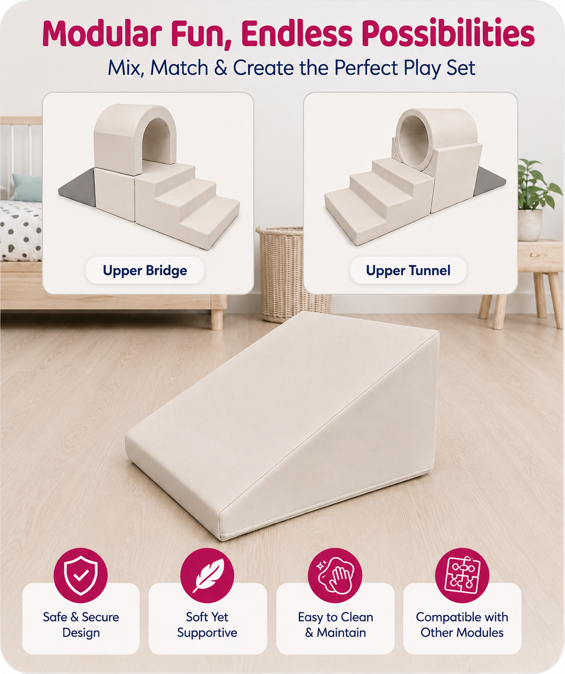 Soft Foam Slide – Compatible with Upper Bridge & Upper Tunnel