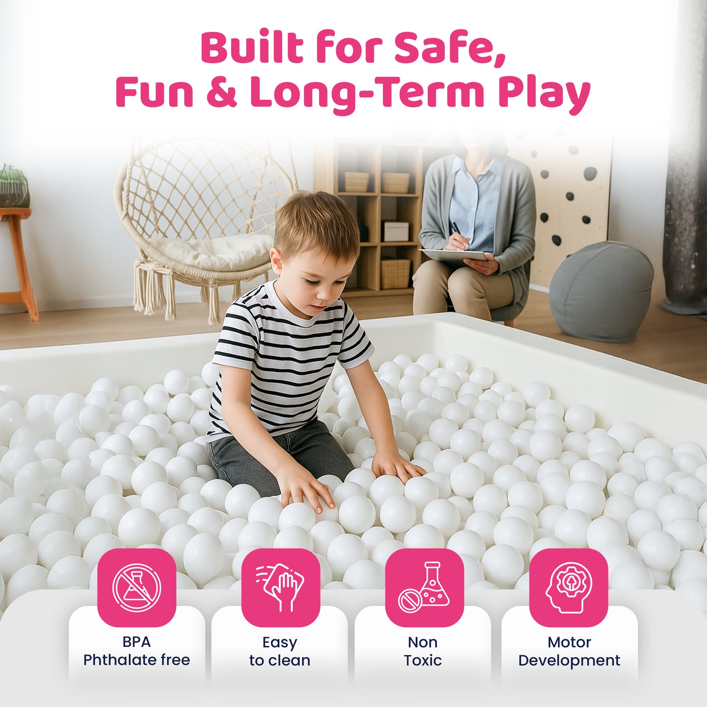 Balls for Ball Pit Commercial Jumbo 3” Diameter, 14g Each (large)