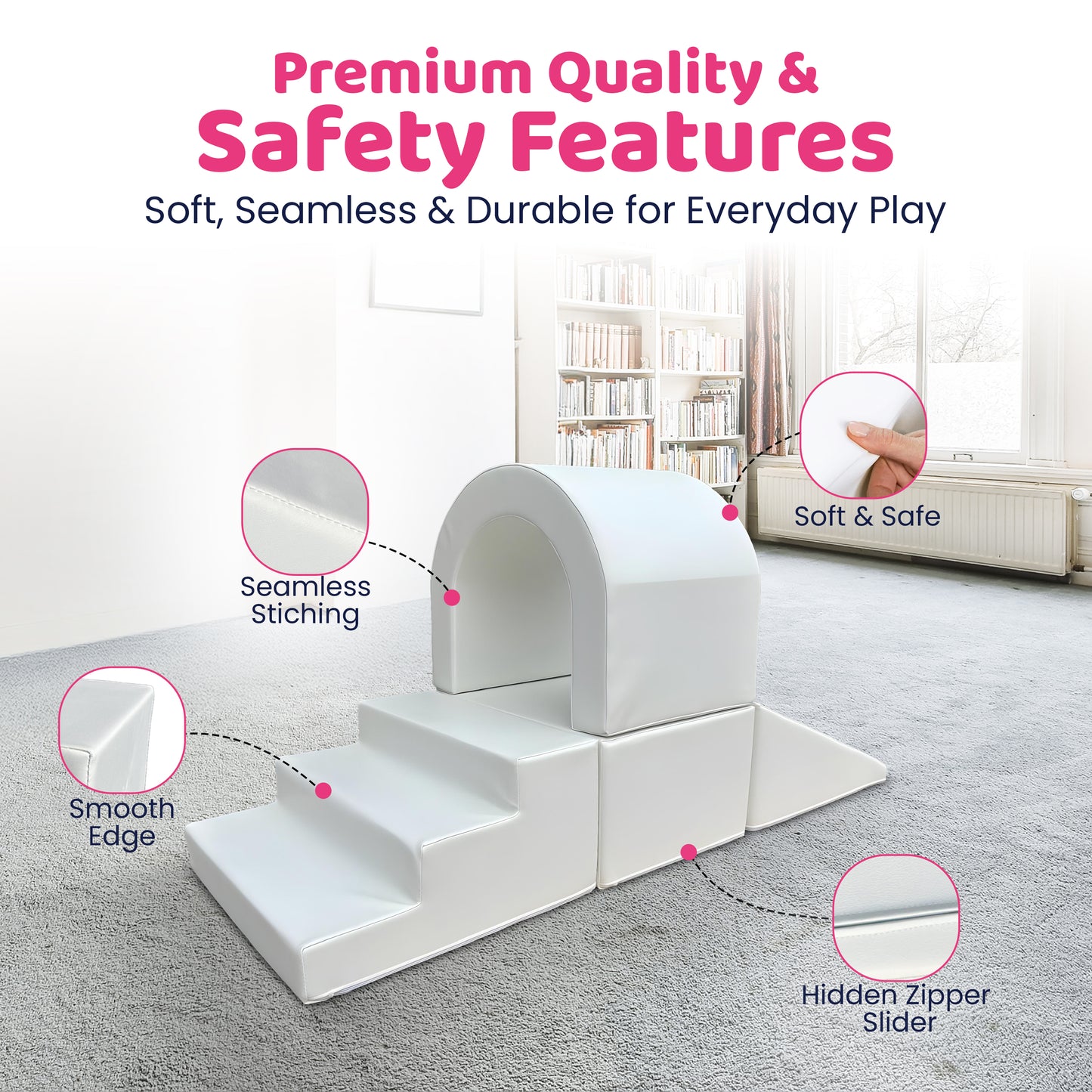Soft Play -Stair - Upper Bridge - Slider Climber Set