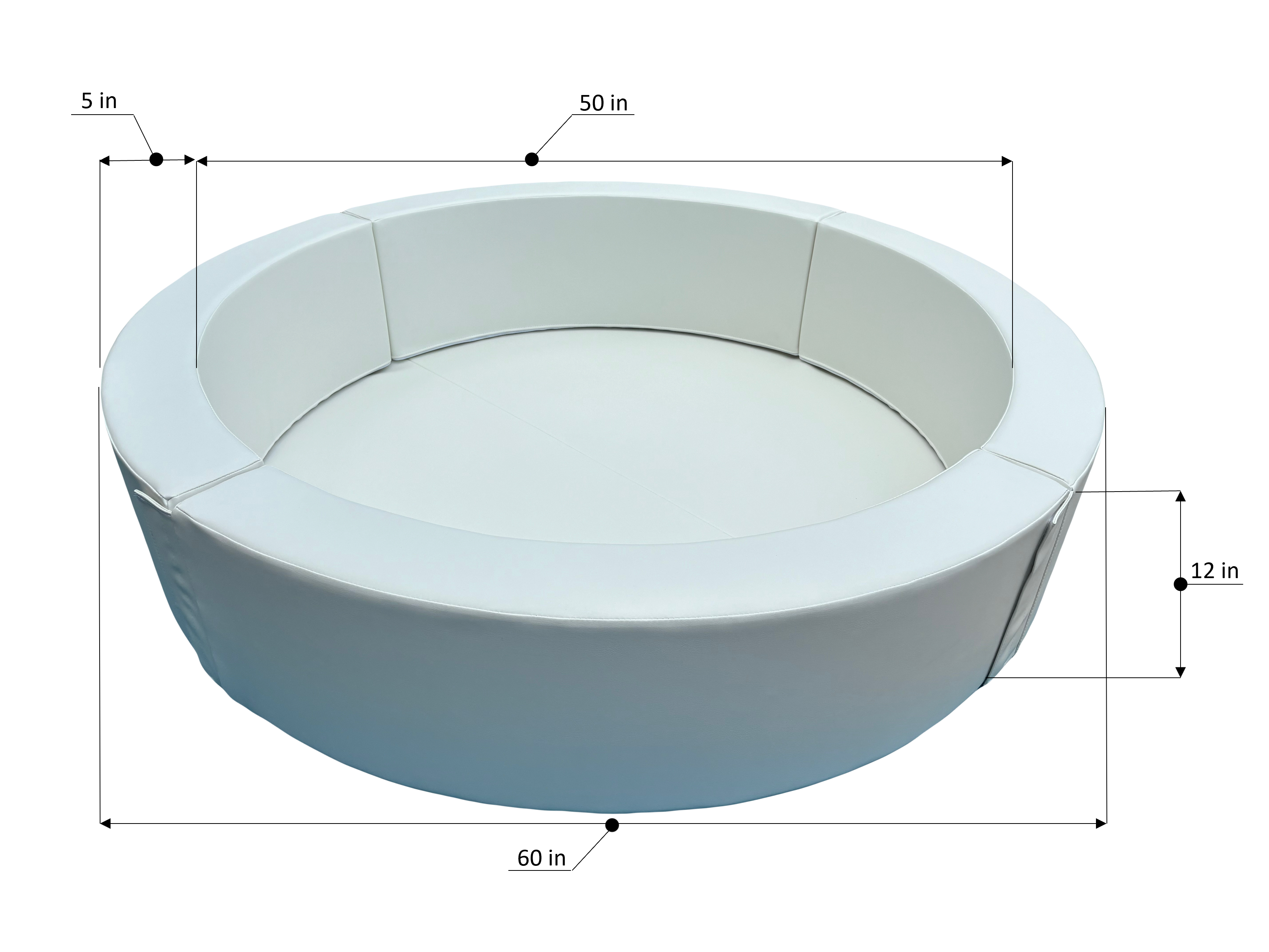 Soft Play Circular Ball Pit (5' x 5' x 12")