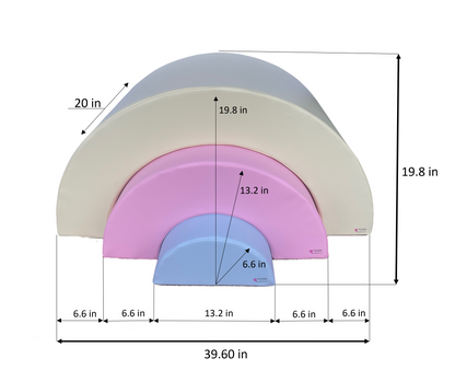 Soft Play 3-Sections Rainbow Bridge
