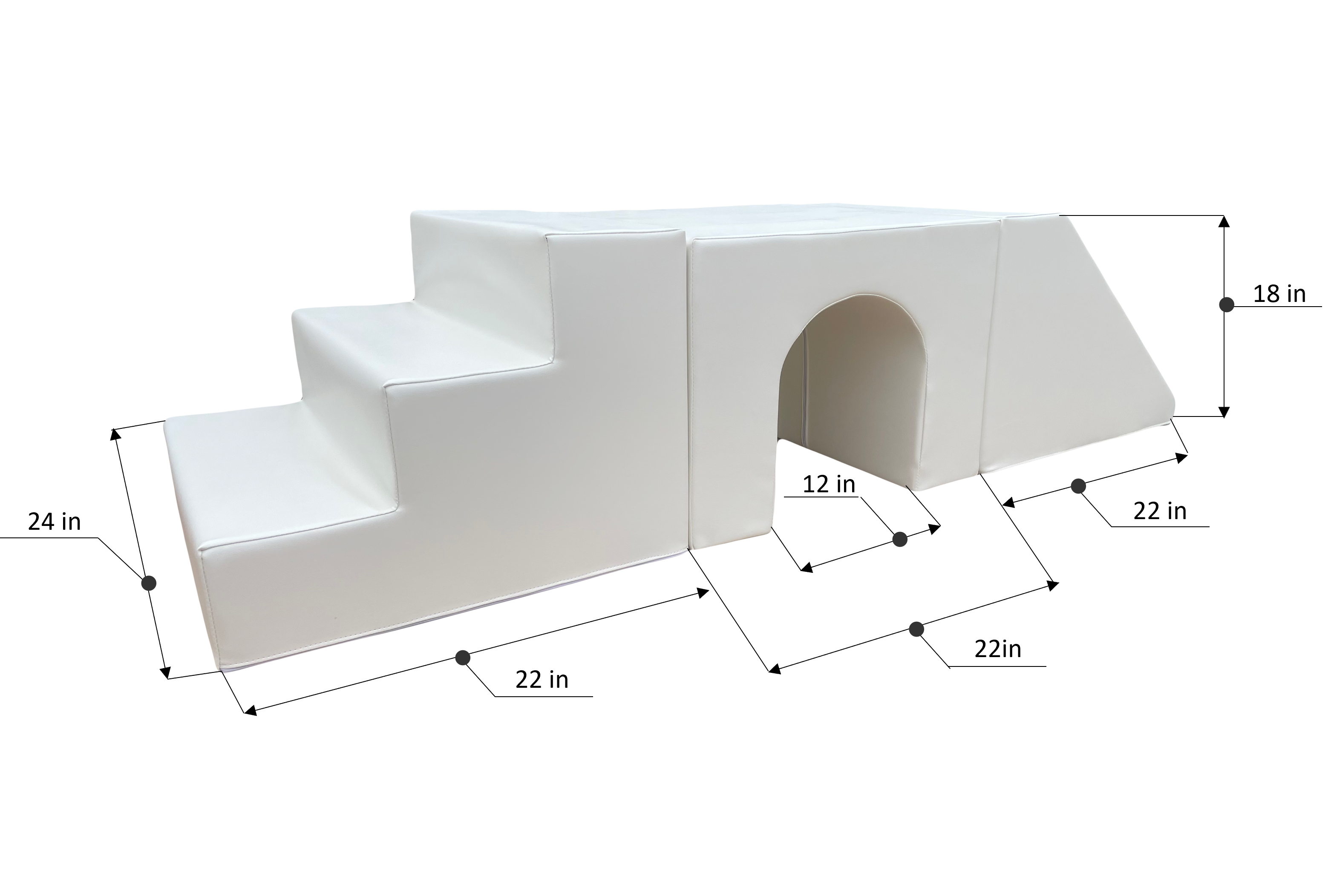 Soft Play - Stair - Arc Tunnel Box - Slider Climber Set